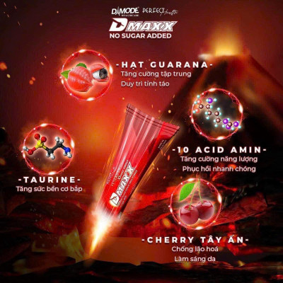 DMAXX thức uống bổ sung vitamin năng lượng không đường DAMODE 83 gói màu đỏ mỗi gói 2,2gr