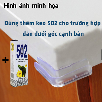 Combo Bộ 4 Miếng Dụng Cụ Silicone Chặn Và Bịt Góc Bàn Tủ Cửa Bảo Vệ Bé Legaxi