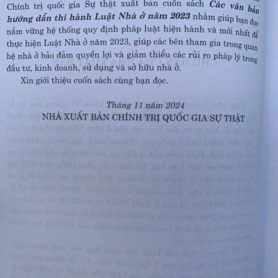 Các văn bản hướng dẫn thi hành Luật Nhà ở năm 2023