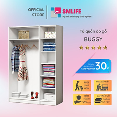 Tủ để quần áo gia đình mẫu mã đẹp thanh lịch SMLIFE Buggy