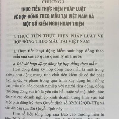 Pháp luật về hợp đồng theo mẫu theo quy định của pháp luật hiện hành