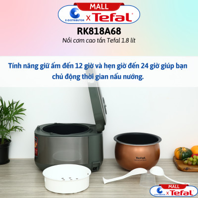 Nồi cơm cao tần Tefal 1.8 lít RK818A68 - Hàng Chính Hãng - Bảo Hành 12 Tháng