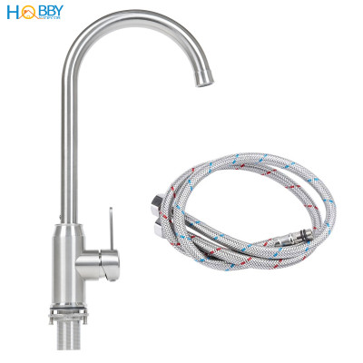 Vòi rửa chén nóng lạnh Inox 304 xoay tròn Hobby home decor CRC5 có dây
