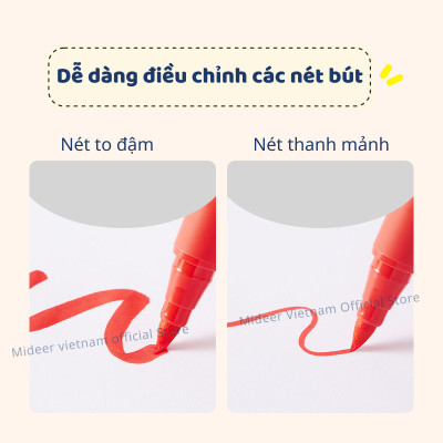 Bút đánh dấu màu dạ nước Mideer Acrylic Markers, Bút nhớ highlight cho bé 