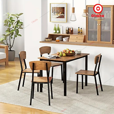 [ Miễn phí giao hàng và lắp đặt tại TP.HCM]  Bộ bàn ăn đa năng có ghế Ohaha - BA017