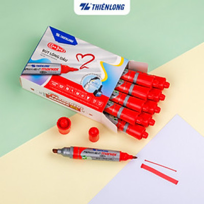 Hộp 10 Bút Lông Dầu Thiên Long PM-09