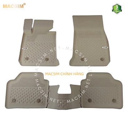 Thảm lót sàn ô tô nhựa TPE Silicon BMW 3 series 2012- 2019 Beige Nhãn hiệu Macsim