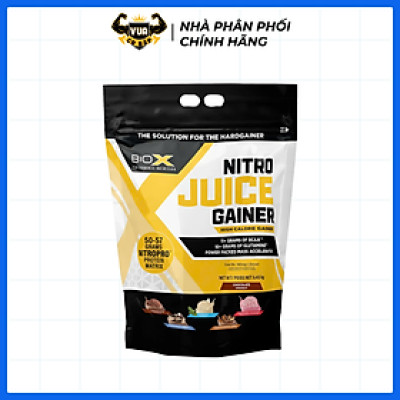 Sữa Tăng Cân Nitro Juice Gainer BioX Túi 5.45 Kg