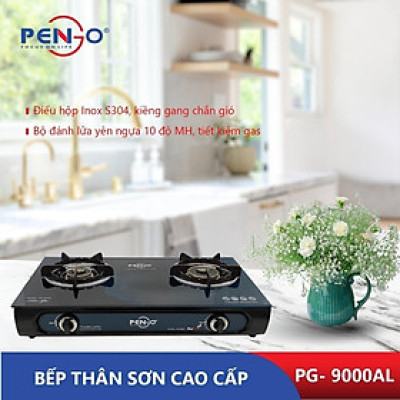 Bếp gas đôi cao cấp mặt kính PENGO PG-9000AL( hàng chính hãng)