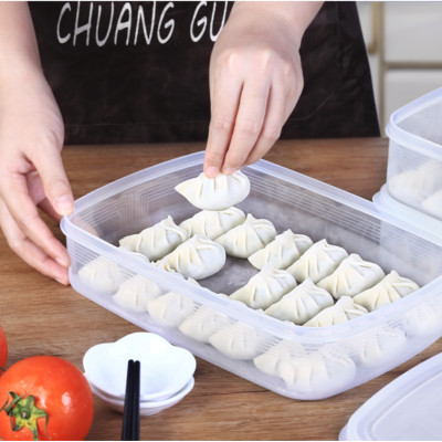 Combo 03 Hộp bảo quản thực phẩm 2600ml hình chữ nhật dẹt - Nội địa Nhật