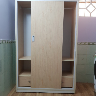 Tủ áo lùa 1m2 x 1m8 x 50 cm (màu gỗ tự nhiên)