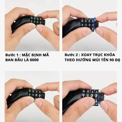 Khóa Dây Xe Đạp Bảo Hành 12 Tháng Khóa Cổng Chống Trộm Xe Máy Chống Cắt  Mật Mã 4 Số Lõi Thép Cao Cấp Cleacco Boro Sport