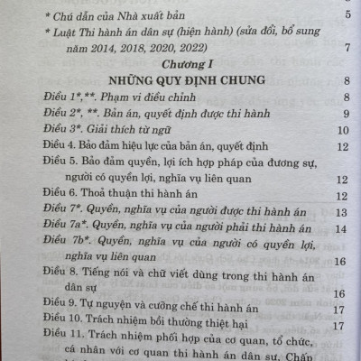 Luật Thi Hành Án Dân Sự ( Hiện Hành ) ( Sửa Đổi, Bổ Sung Năm 2014, 2018, 2020, 2022 ) 