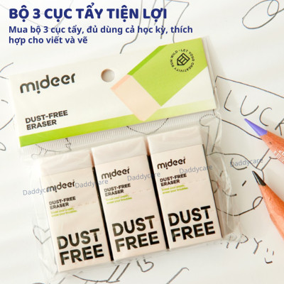 Gôm tẩy bút chì không vụn Mideer Dust-free Eraser, đồ dùng dụng cụ học tập