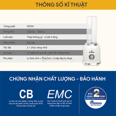 Máy xay sinh tố Bluestone BLB-5308 - Hàng chính hãng