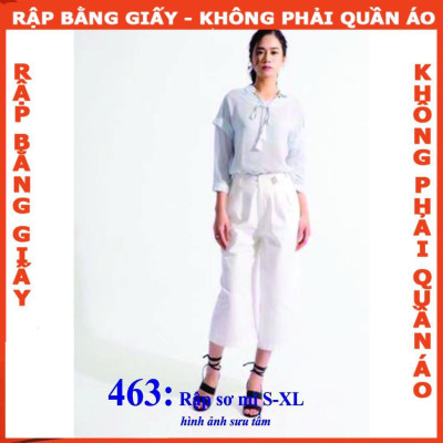 Rập áo sơ mi nữ - Rập giấy A0 in màu mã 463 (BẢN VẼ)