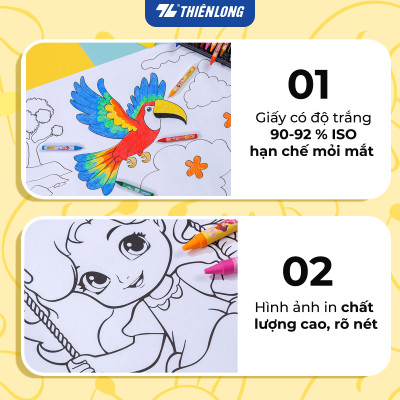 Tranh cuộn tô màu DIY Thiên Long Colokit - Hình ảnh dễ thương, đa dạng chủ đề hơn