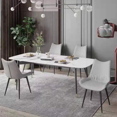 Ghế ăn bọc da Tundo chân sắt nhập khẩu hiện đại kích thước 45 x 50 x 82cm