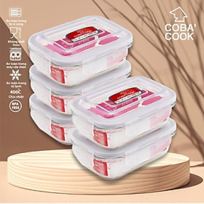 Bộ 5 hộp thủy tinh COBA