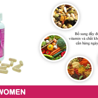 Viên uống bổ sung Vitamin khoáng chất NUTRIWOMEN Damode dành cho nữ lọ 100 viên