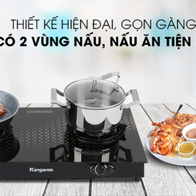 Bếp Gas Dương Đôi Kangaroo KG8G1C - Hàng Chính Hãng