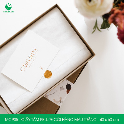 MGP05 - 40x60 cm - 1000 tấm giấy Pelure trắng gói hàng, giấy chống ẩm 2 mặt mịn, giấy bọc hàng thời trang