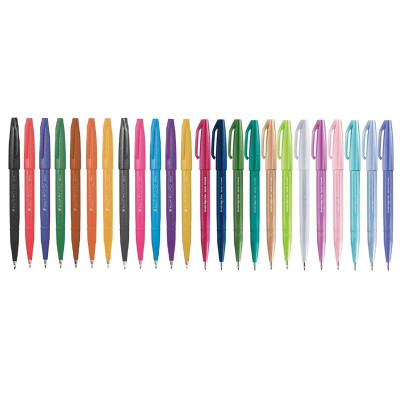 Bộ 24 Bút Lông Màu Nước Pentel Touch Màu Pastel - SES15C-24ST1