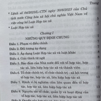 Luật Hợp Tác Xã 