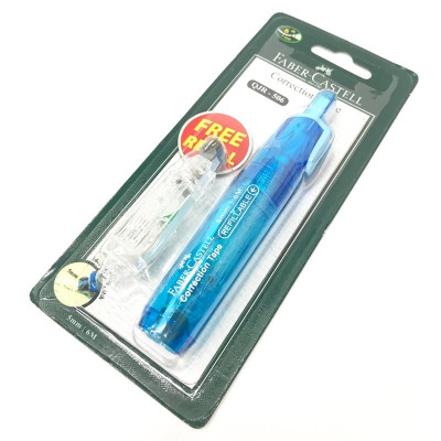 Bút Xoá Kéo Bấm QJR 506-6M - Blue + 1 Refill