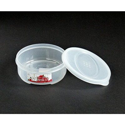Combo 02 Hộp bảo quản thực phẩm Inomata dáng tròn, có nắp đậy 480ml - Hàng nội địa Nhật Bản | Made in Japan