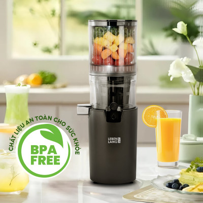 Máy ép chậm đa năng Lebenlang LBL1414, 300W, nhỏ gọn tiện lợi, ép kiệt bã đến 99%, giữ trọn dinh dưỡng, bảo hành 2 năm - hàng chính hãng