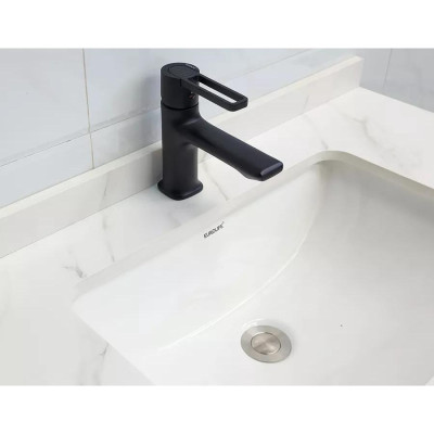Vòi Lavabo nóng lạnh Đồng mạ tĩnh nhiệt màu đen Eurolife EL-GRAY 04.