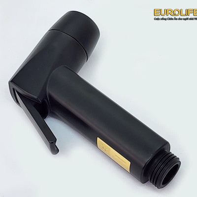 Bộ xịt vệ sinh 2 chế độ chảy, khóa thông minh Eurolife EL-X14 ( 2 màu lựa chọn : Đen mờ và mạ Crôm)