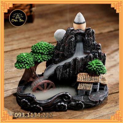 Thác khói trầm hương tặng 5 nụ trầm hương cao cấp xông trầm, thác khói non bộ tiểu cảnh trang trí đồ phong thủy.