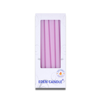 [Hộp 6 nến] Nến thơm taper Eden Candle FTRAMART EDC2331 (Tím phấn), cao 25 cm, phù hợp tất cả các chân nến theo tiêu chuẩn nến taper