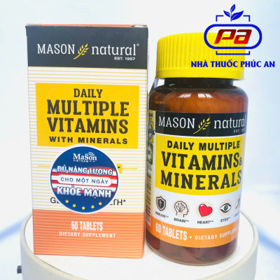 Viên vitamin và khoáng hữu cơ Mason Natural Daily Multiple Vitamins With Minerals 60 viên