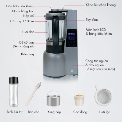 Máy xay sinh tố công suất lớn 800W Mishio - Hàng chính hãng