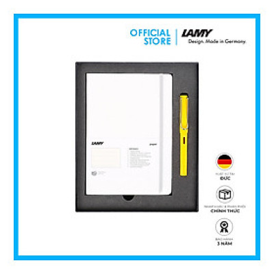 Lamy Notebook A5 Softcover White + Lamy Safari Yellow - GSNSa0032