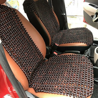 Đệm Lót Ghế Xe Ô Tô Hạt Gỗ Mun Cao Cấp Hạt 18ly ( Mian.vn )