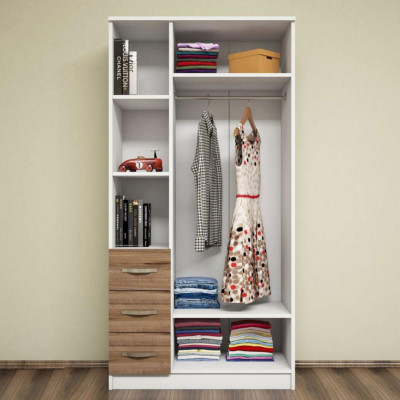 Tủ áo gỗ MDF kết cấu chắc chắn phủ melamine SMLIFE Cerberus