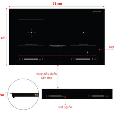Bếp đôi điện từ hồng ngoại Junger MTD-71 | Công suất 3100W - INVENTER | Bảo hành 36 tháng hàng chính hãng
