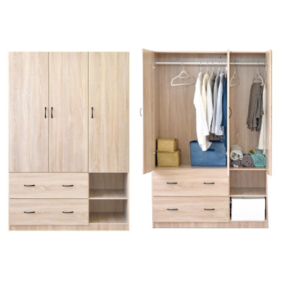 TỦ QUẦN ÁO 3 CÁNH HIỆN ĐẠI ECOFURNIX GT2122