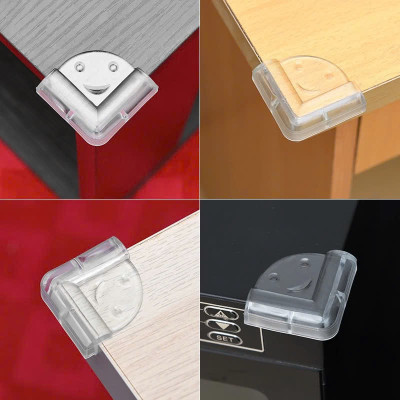 Set 4 Bịt Góc Bàn Ghế Silicon Trong Suốt (Kèm Keo 2 Mặt) - Bo Góc Chống Va Chạm An Toàn Cho Trẻ Em