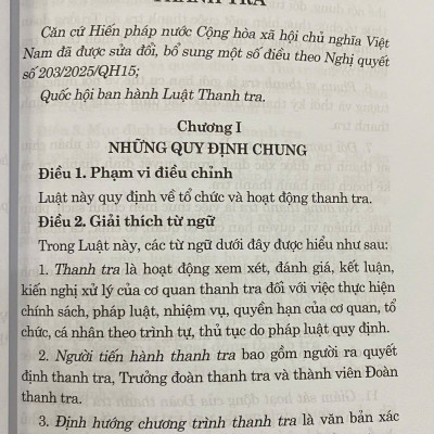 Luật Thanh Tra Năm 2025