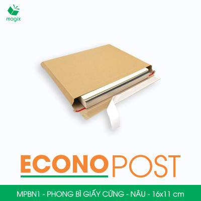 MPBN1 - 16x11 cm - Combo 20 phong bì giấy cứng đóng hàng màu nâu thay thế túi gói hàng