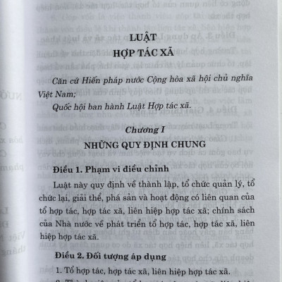 Luật Hợp Tác Xã 