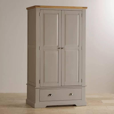 Tủ Quần Áo 2 Cánh St.Ives Gỗ Sồi Ibie BSW2STIO - Xám