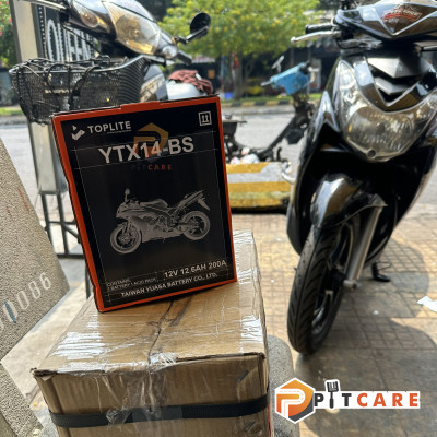 Bình Ắc Quy Toplite YTX14-BS 12V 12.6Ah Cho Xe BMW GS 1200 1250 Chính Hãng Bảo Hành 6 Tháng