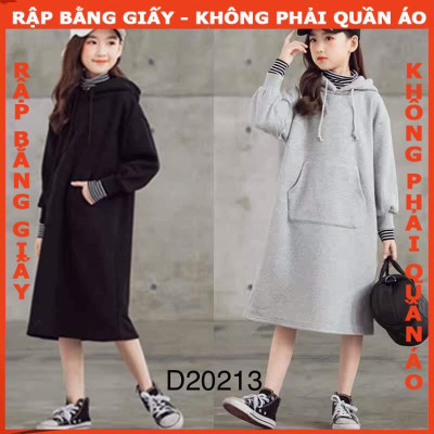 Rập giấy A0 R427- đầm hoodie cho bé (BẢN VẼ)