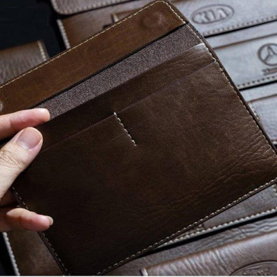 Ví đựng giấy tờ ô tô Hyundai Da Cao Cấp, Ví da đựng giấy tờ xe ô tô